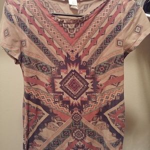 Indian print soft top